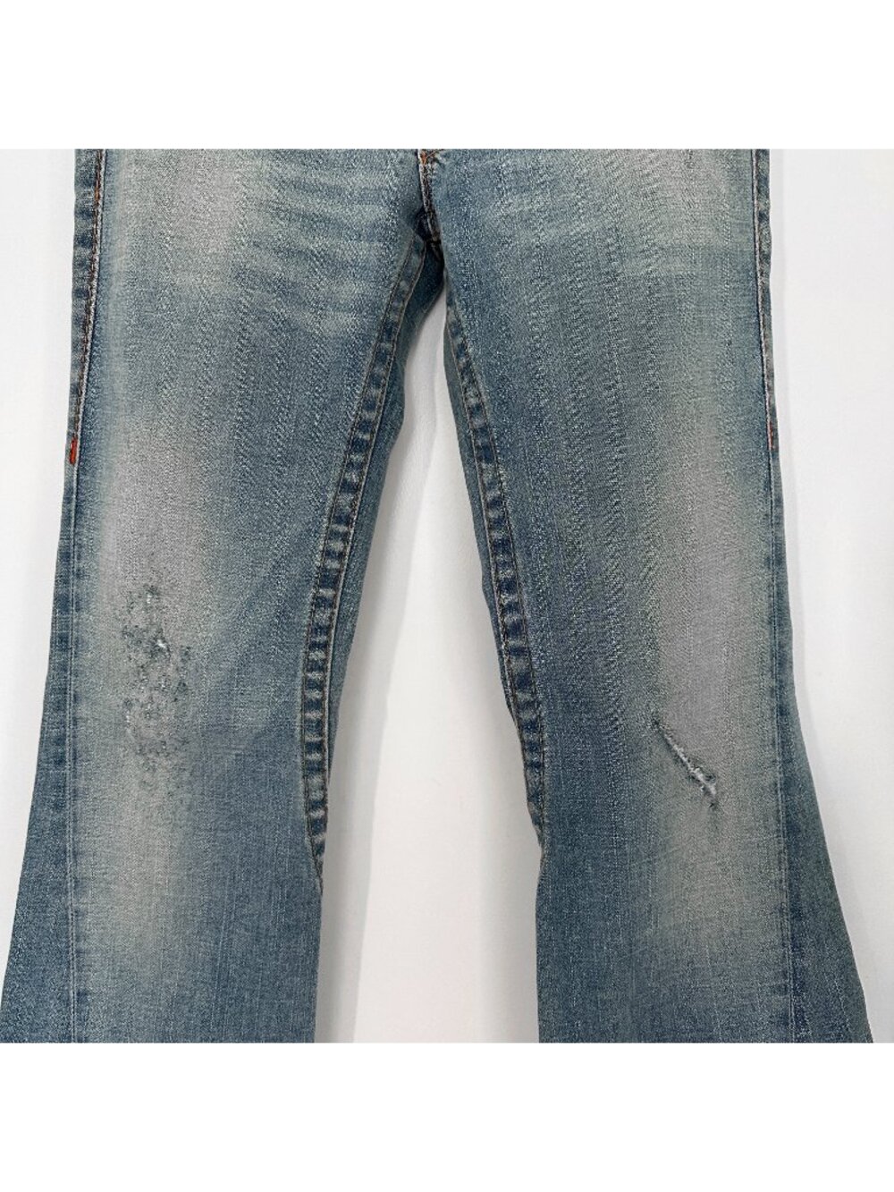 True Religion Joey Low Rise Flare Leg Size 28 Light Blue - Picture 9 of 11